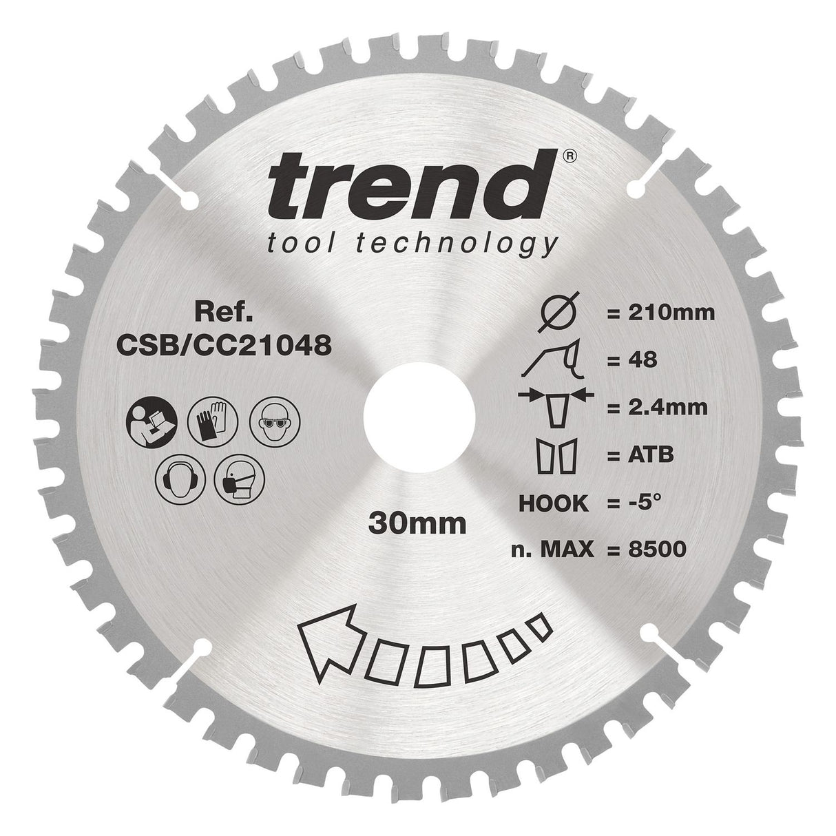 Wood Mitre Saw Blade 210mm x 30mm x 48T