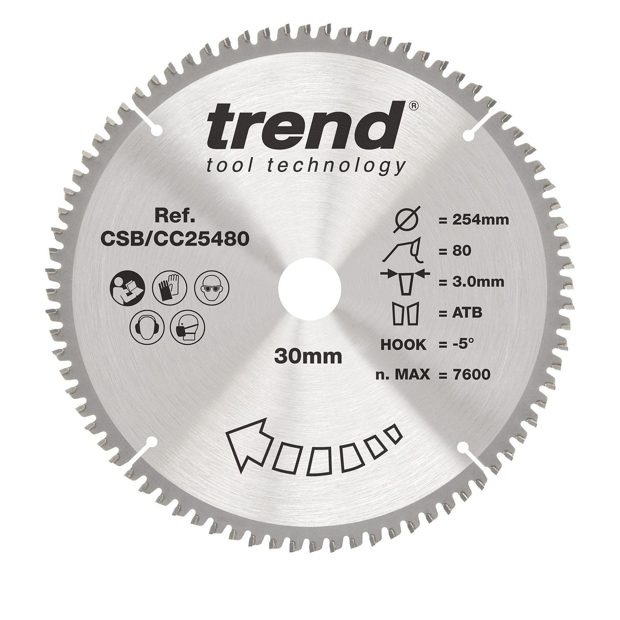 Wood Mitre Saw Blade 254mm x 30mm x 80T