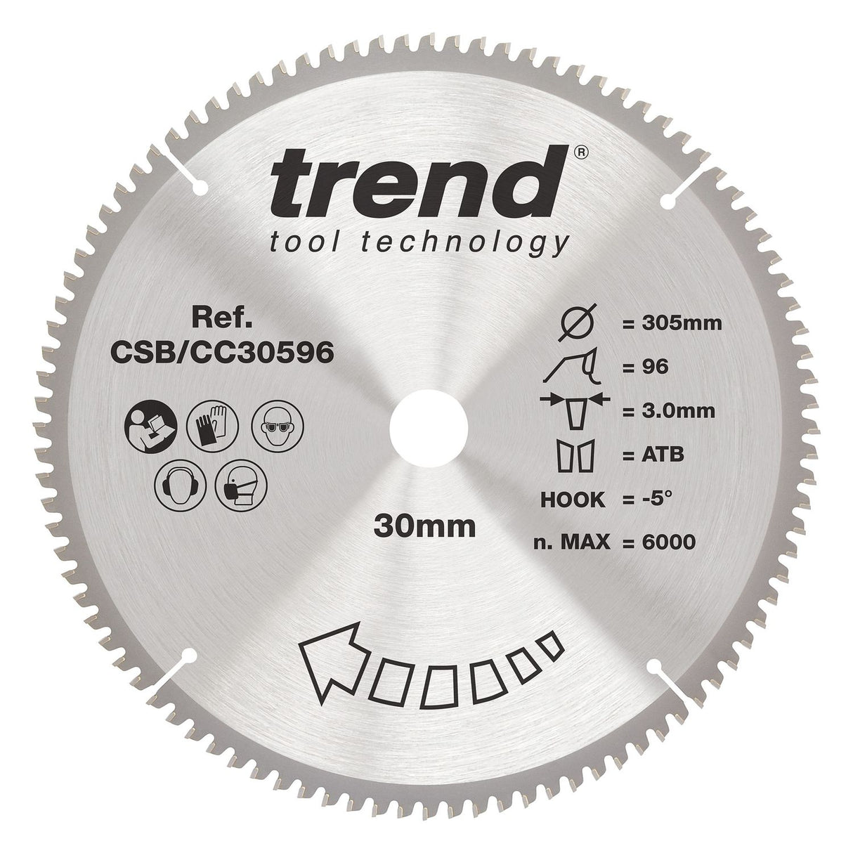 Wood Mitre Saw Blade 305mm x 30mm x 96T