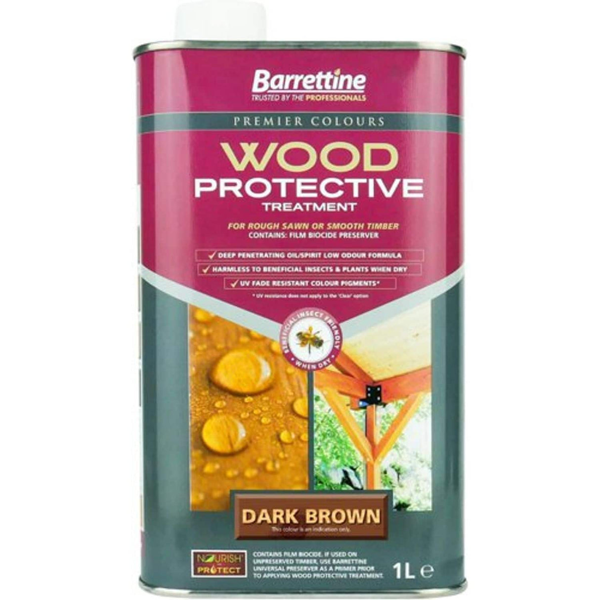 Wood Protective Treatment - 1L - Dark Brown