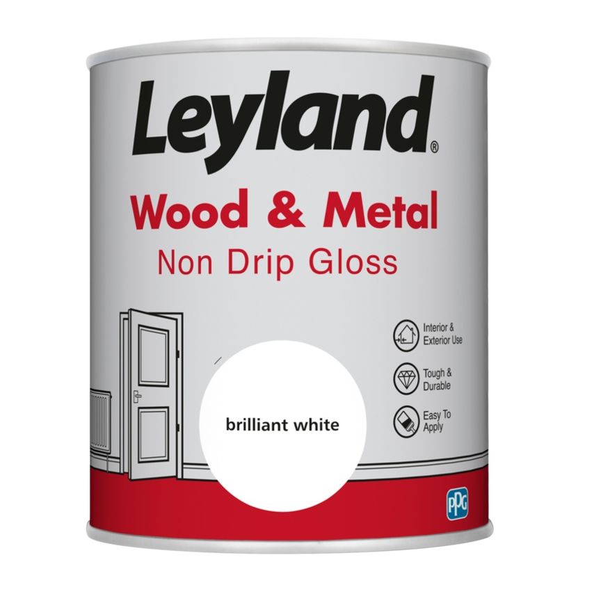Wood & Metal Non Drip Gloss 750ml Brilliant White