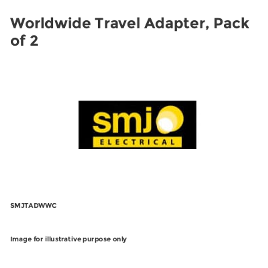 Worldwide Travel Adapter, Pack of 2