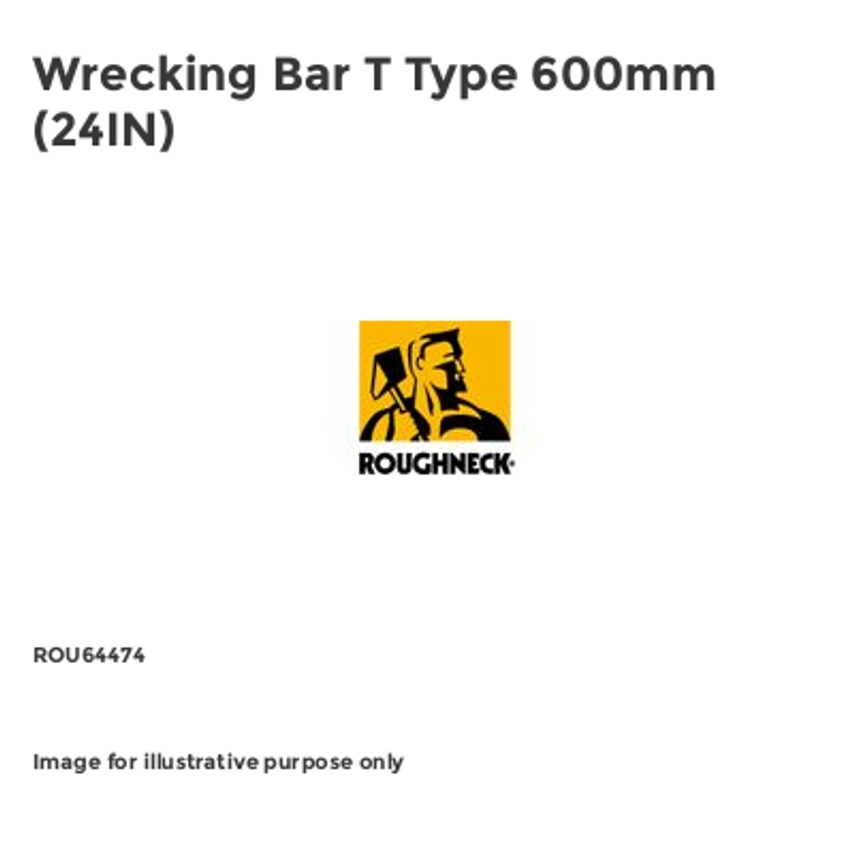 Wrecking Bar T Type 600mm (24IN)
