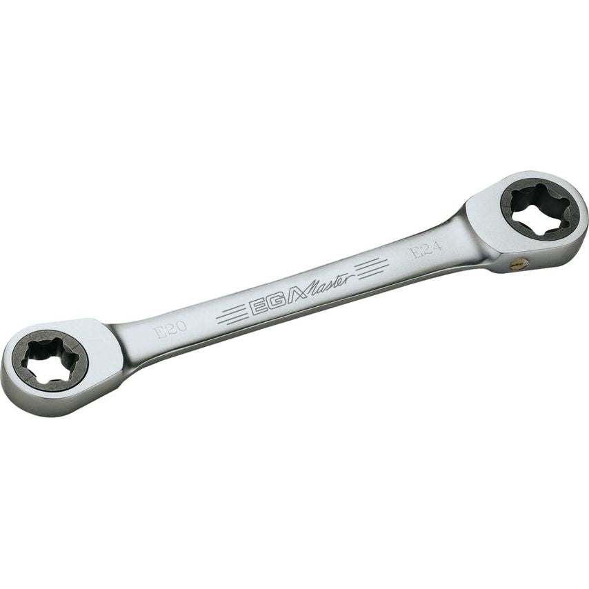 Wrench E-Torx E10 X E12 Mastergear Mirror Polished Chrome Plating