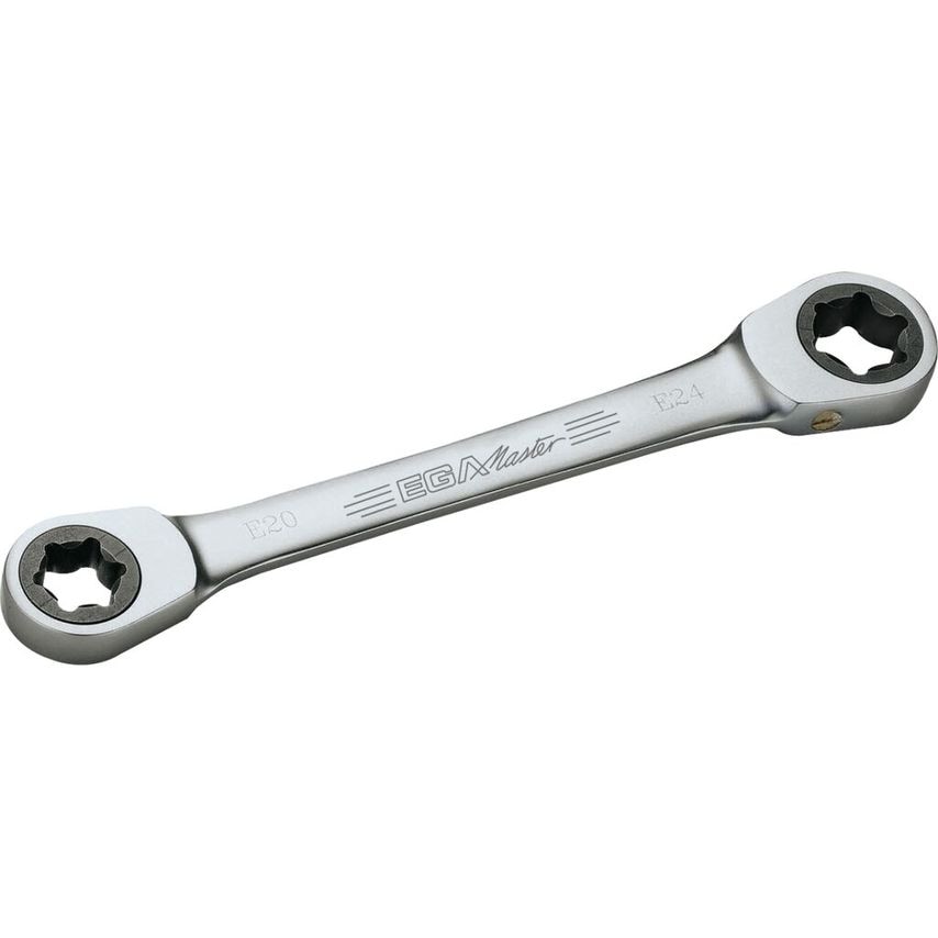 Wrench E-Torx E18 x E20 Mastergear Mirror Polished Chrome Plating