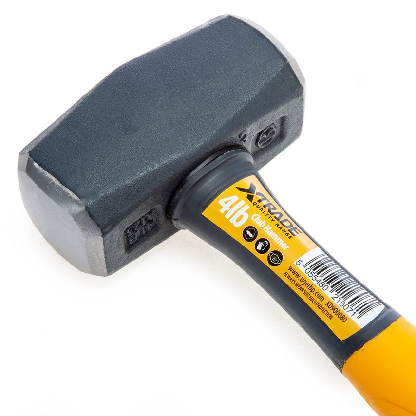 X0900080 Club Hammer with Fibreglass Handle 4.0lb