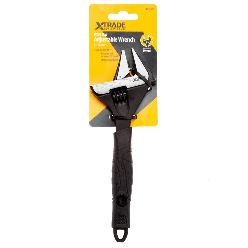 X0900202 Wide Jaw Adjustable Wrench 8"/214mm
