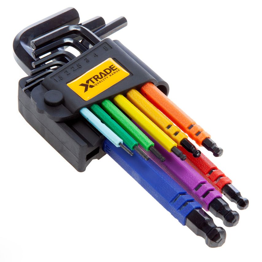 X0900210 Hex Key Set Long Arm Ball End - 9 Piece