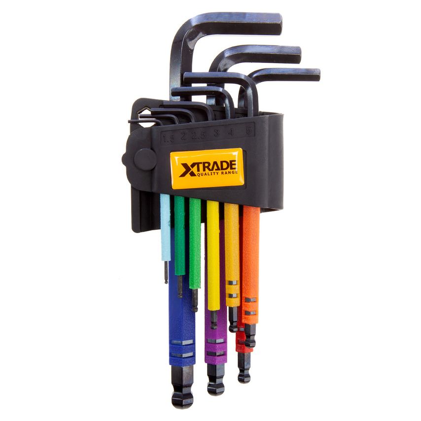 X0900210 Hex Key Set Long Arm Ball End - 9 Piece