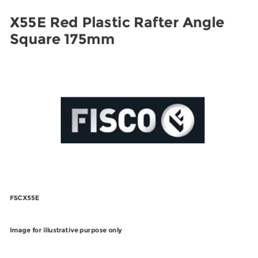 X55E Red Plastic Rafter Angle Square 175mm
