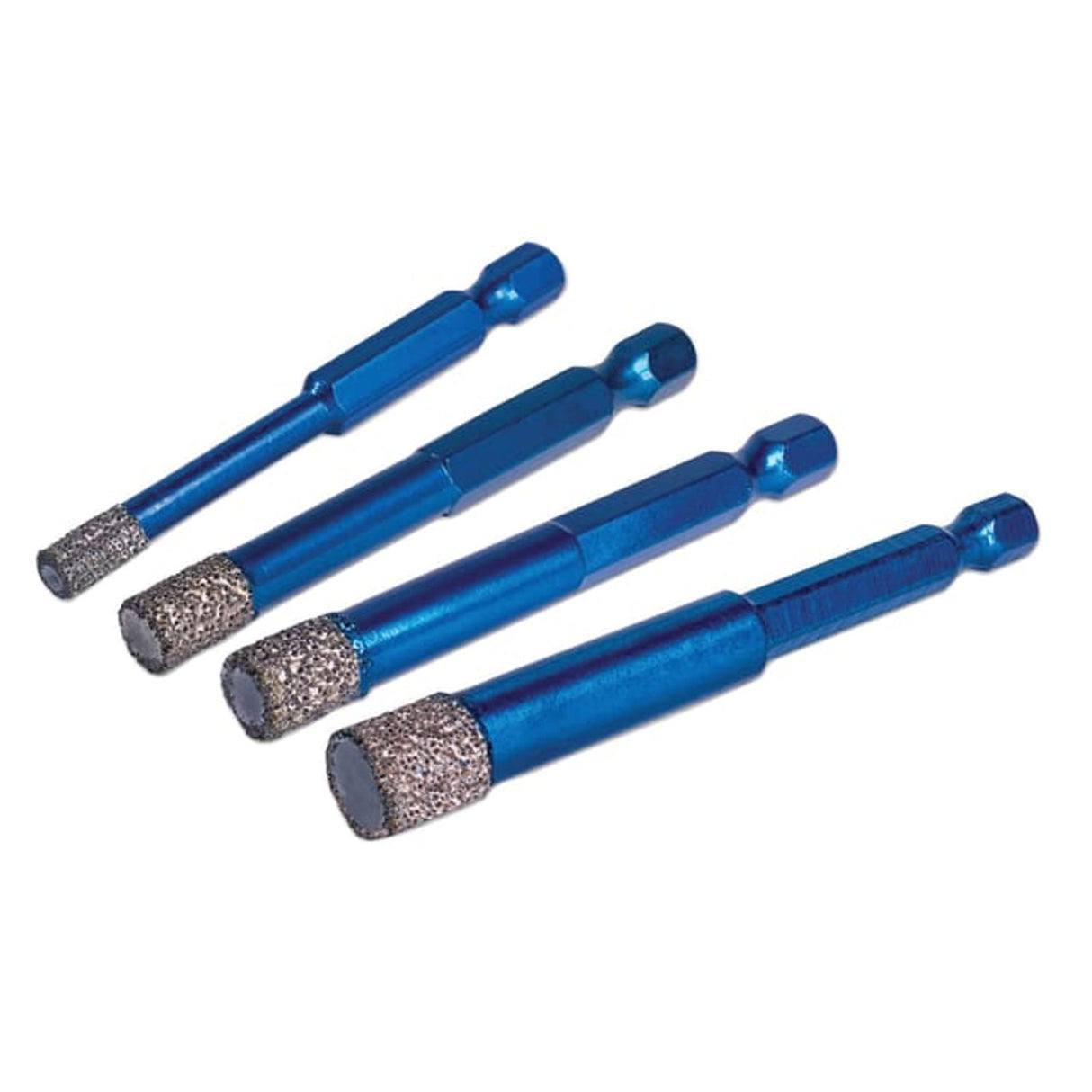XCEL Grade Wax Filled (Hex Fit) Tile Drill Bit Set, 4 Piece