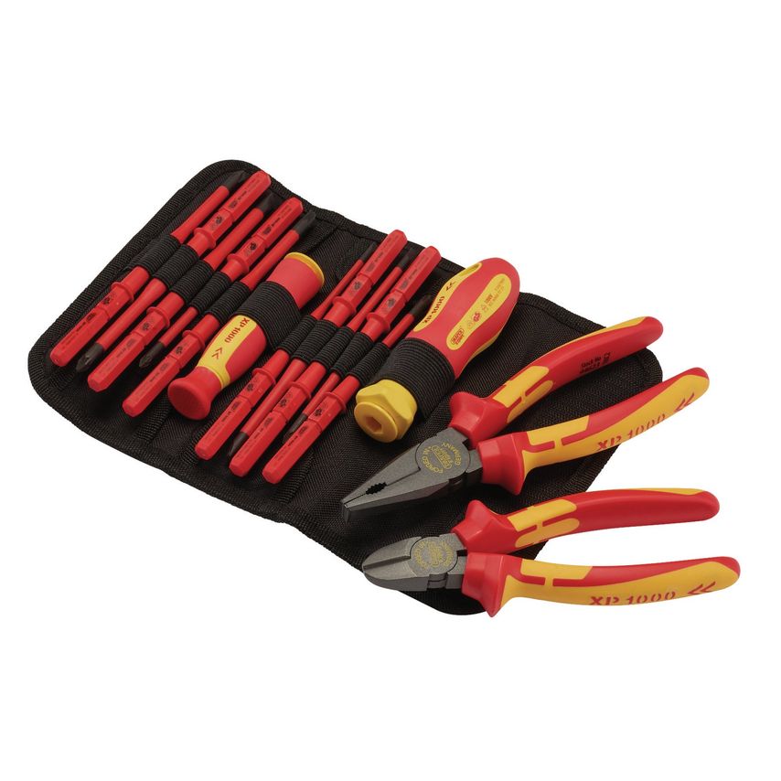 XP1000 VDE Slimline Interchangeable Screwdriver and Pliers Set (14 Piece)