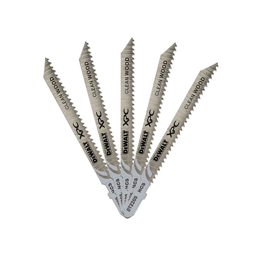 XPC HCS Wood Jigsaw Blades Pack of 5 T101B DEWDT2205QZ