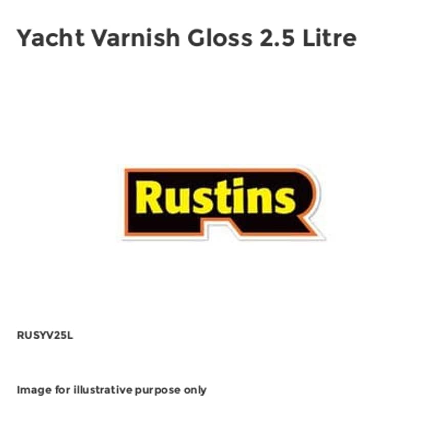 Yacht Varnish Gloss 2.5 Litre RUSYV25L