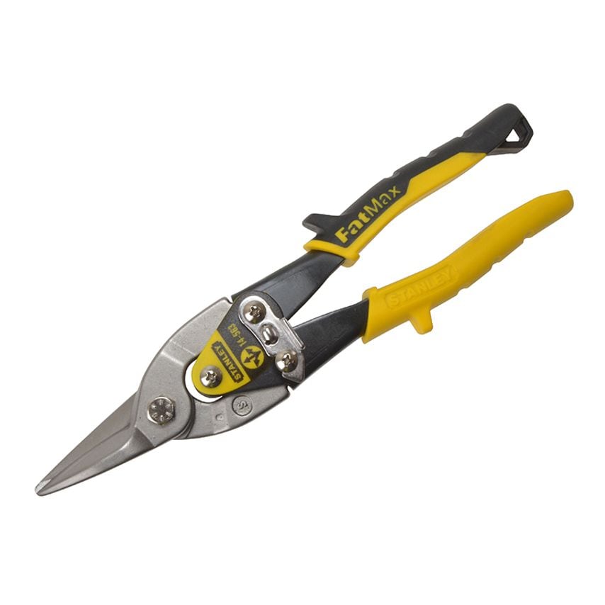 Yellow Aviation Snips Straight Cut 250mm (10in) STA214563