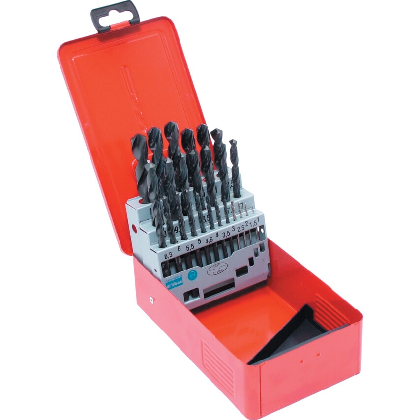Z3219 1-13.00MM X 0.5 HSS Ground Flute Metric Jobber Drill Set - 25 Pieces
