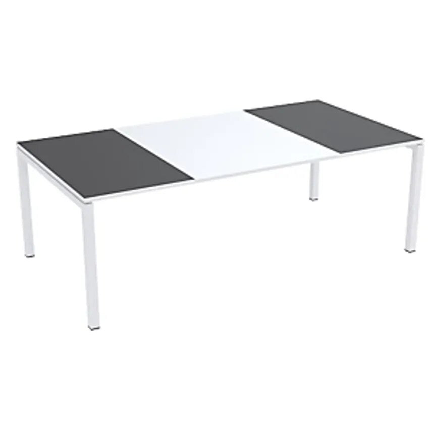 easyDesk Conference Table, HxWxD 750 X 2200 X 1140mm, White/Charcoal
