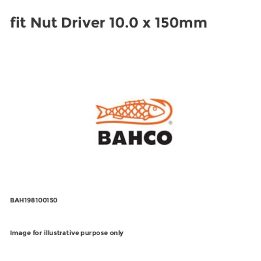 fit Nut Driver 10.0 x 150mm BAH198100150