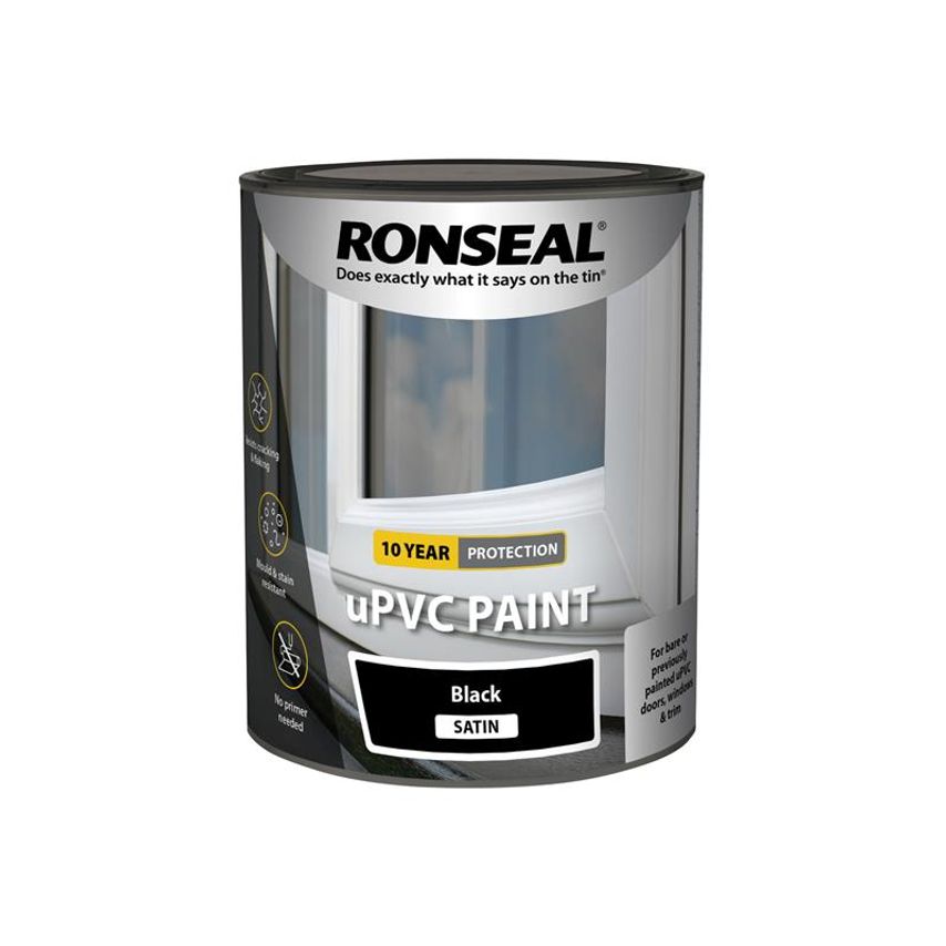 uPVC Paint Black Satin 750ml RSLUPVCBS750