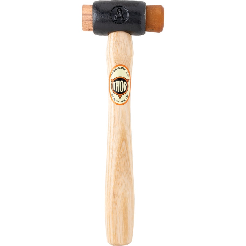 03-208 25mm Copper Hide Hammer with Wood Handle