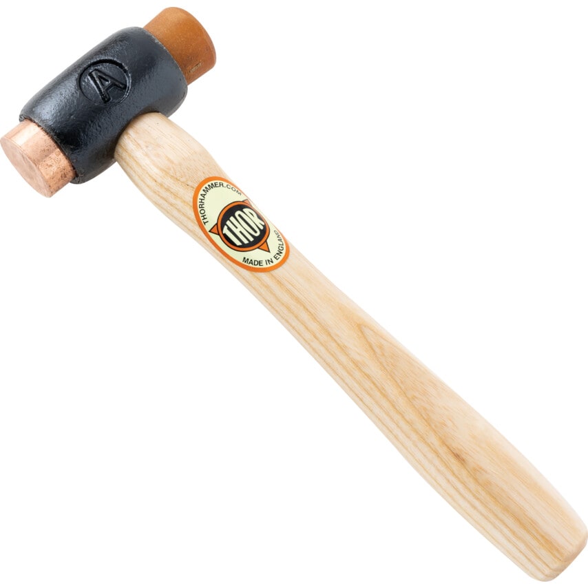 03-208 25mm Copper Hide Hammer with Wood Handle