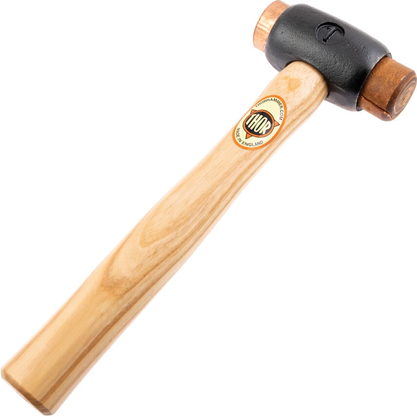 03-210 32mm Copper Hide Hammer with Wood Handle