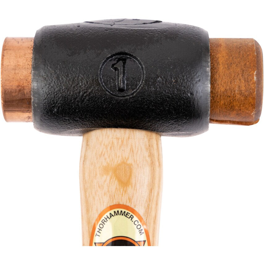03-210 32mm Copper Hide Hammer with Wood Handle