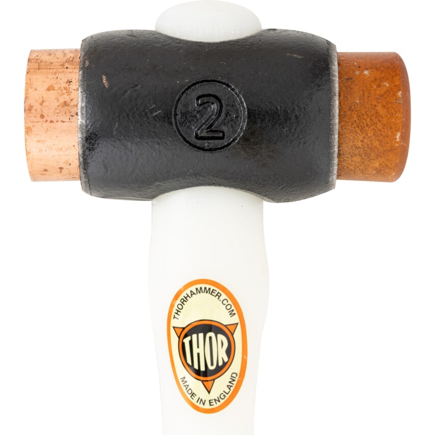 03-212PH Size 2 Copper Hide Hammer Plastic Handle
