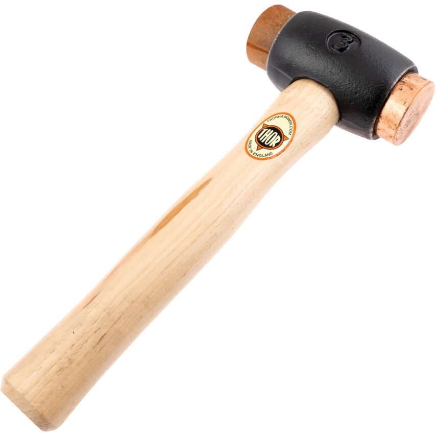 03-214 44mm Copper Hide Hammer with Wood Handle