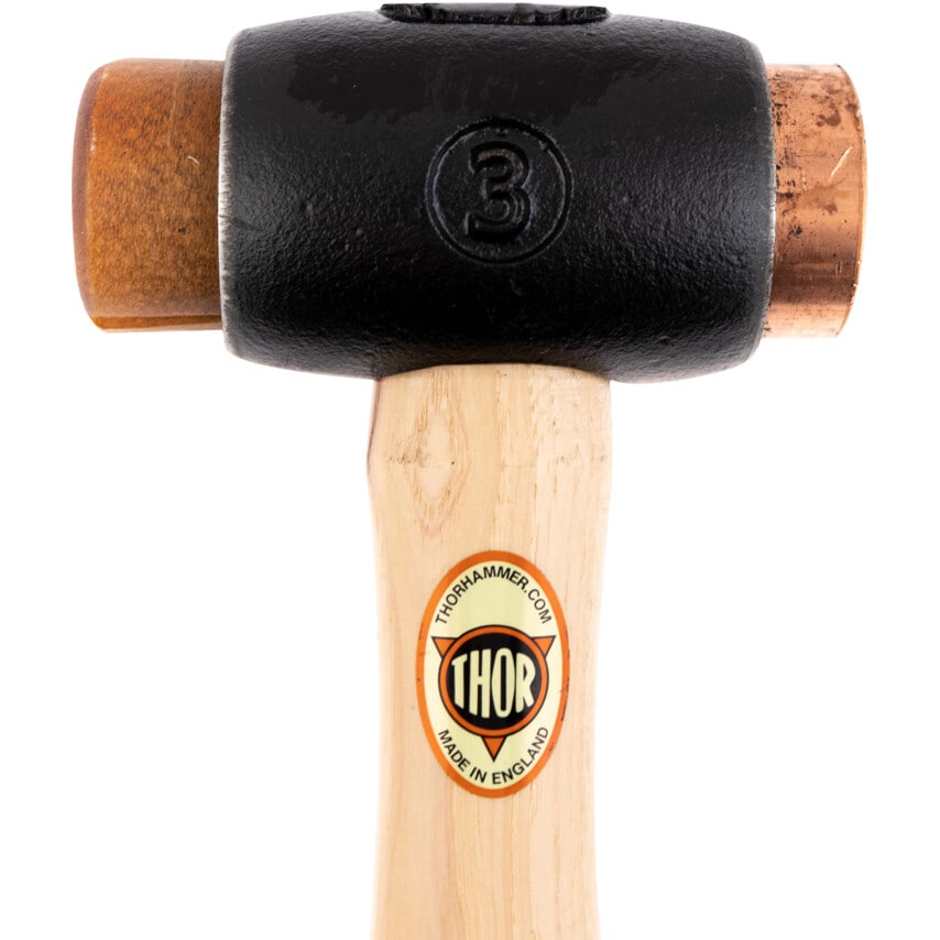 03-214 44mm Copper Hide Hammer with Wood Handle