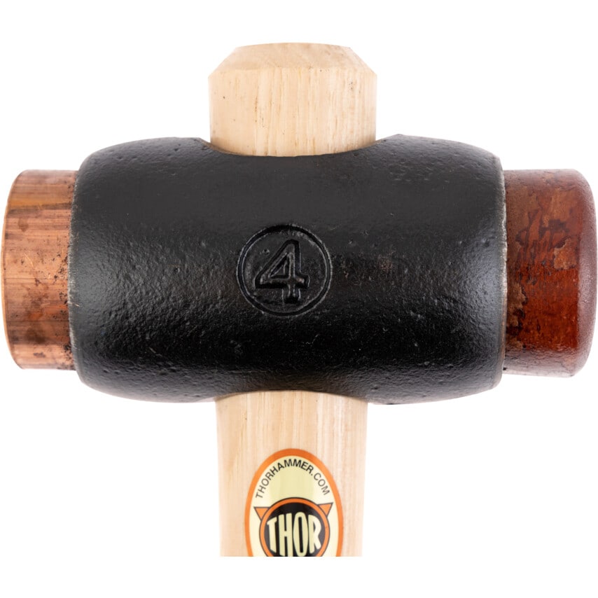 03-216 50mm Copper Hide Hammer with Wood Handle