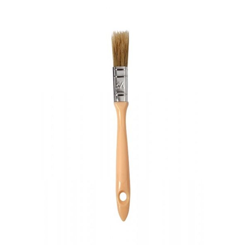 0.5" Plastic Handle White Bristle Laminating Brush