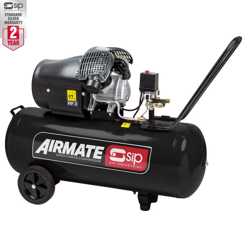 06455 Ddvt 3HP 100ltr V-Twin Direct Drive Compressor