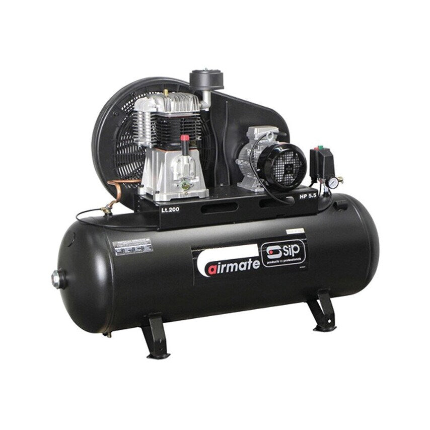 06585 TN7.5/270 7.5HP 270 Litre Airmate Belt Drive 3 Phase Air Compressors
