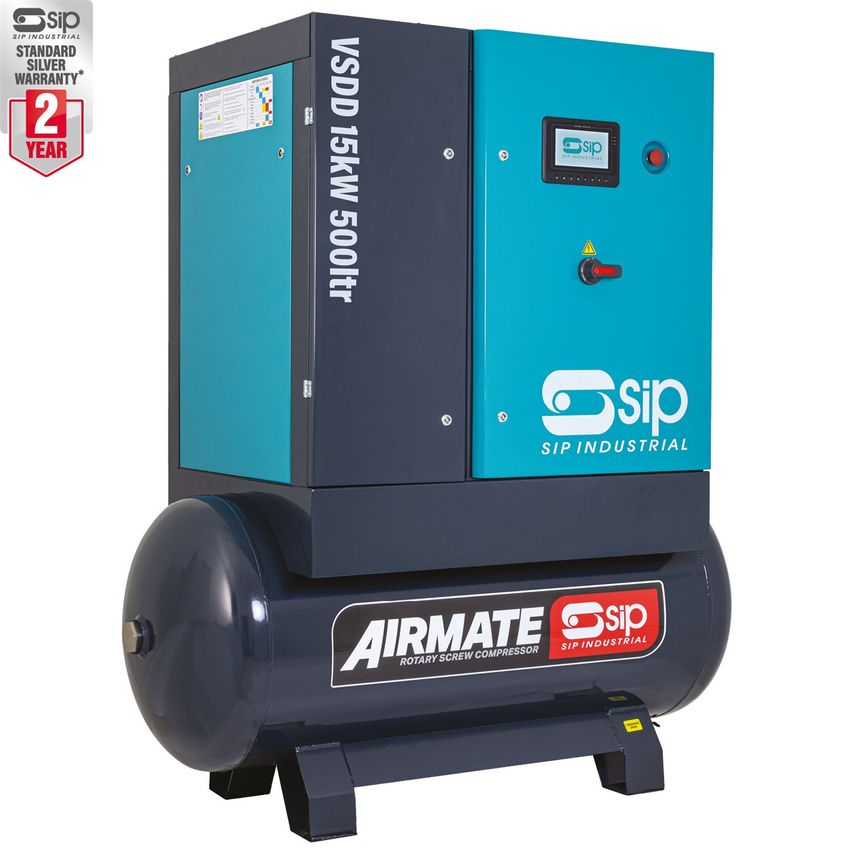 08268 Vsdd 15kW 10bar 500ltr Screw Compressor