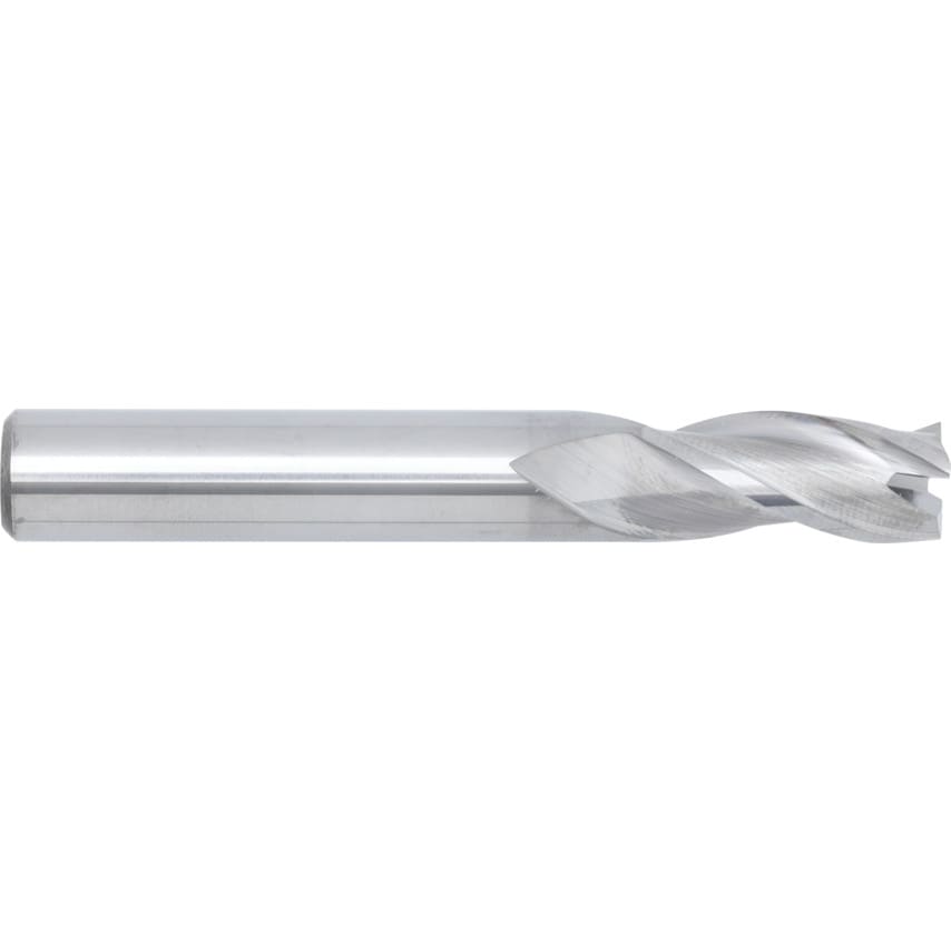 10.00MM Carbide 3 Flute Plain Shank Short Series Slot Drill - Uncoated