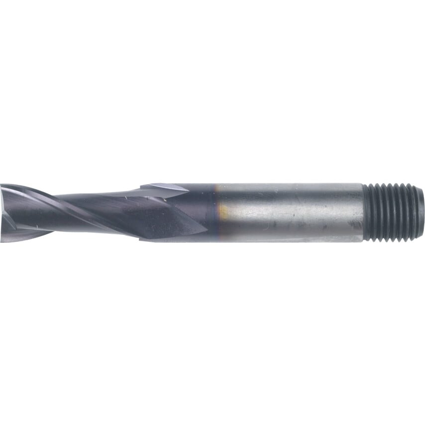 10.00MM HSS-Co 8% 2 Flute Threaded Shank Slot Drills - TiCN Coated