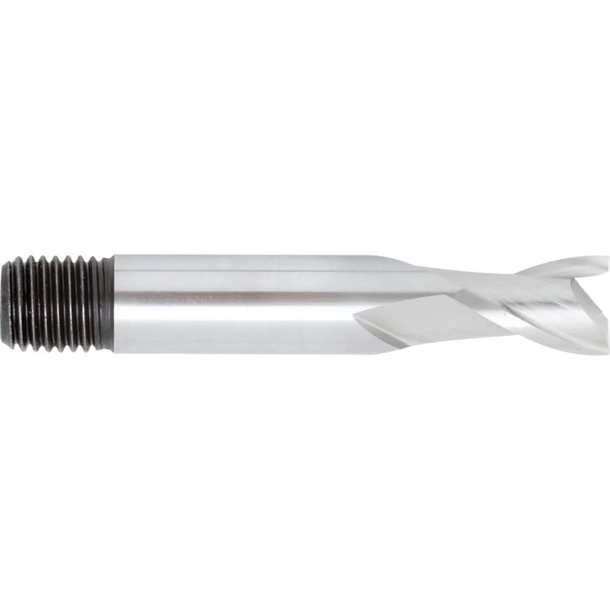 10.00MM HSS 2 Flute Threaded Shank Short Series Slot Drill
