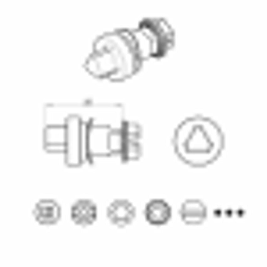 1000-U00326-0000000 Insert Black PC Tri 8mm*, Pack of 100