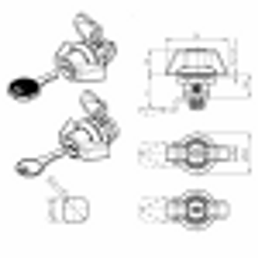 1000-U00346-0000000 Wing Handle 333 poly e/nut Pack of 100