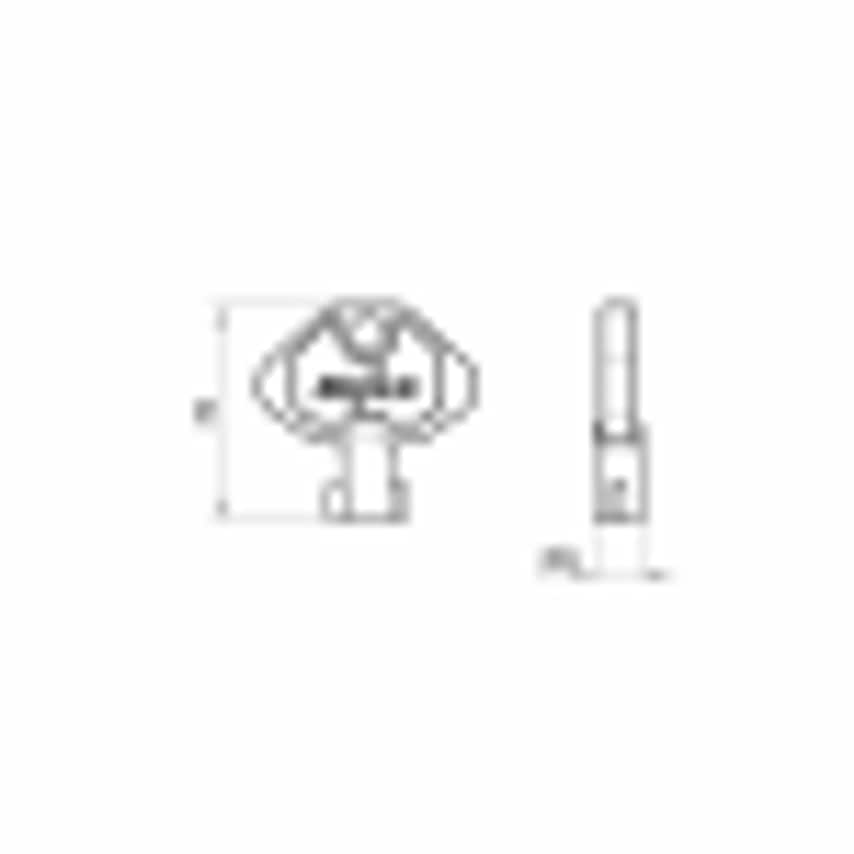 1004-000034-0000000 Key 3mm Double Bit Poly *, Pack of 100