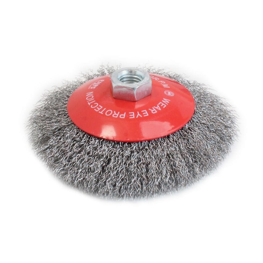 100mm Steel Wire Crimped Bevel Brush (4")