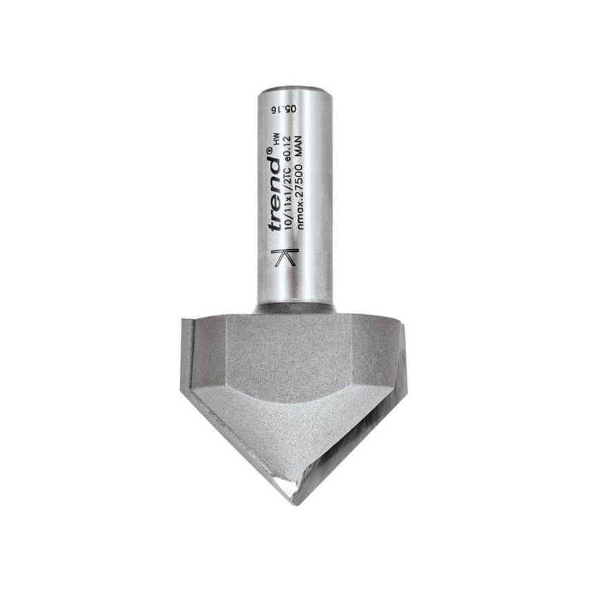 10/11 x 1/2 TCT V-Groove Chamfer 45 19.0 x 38mm TRE101112TC