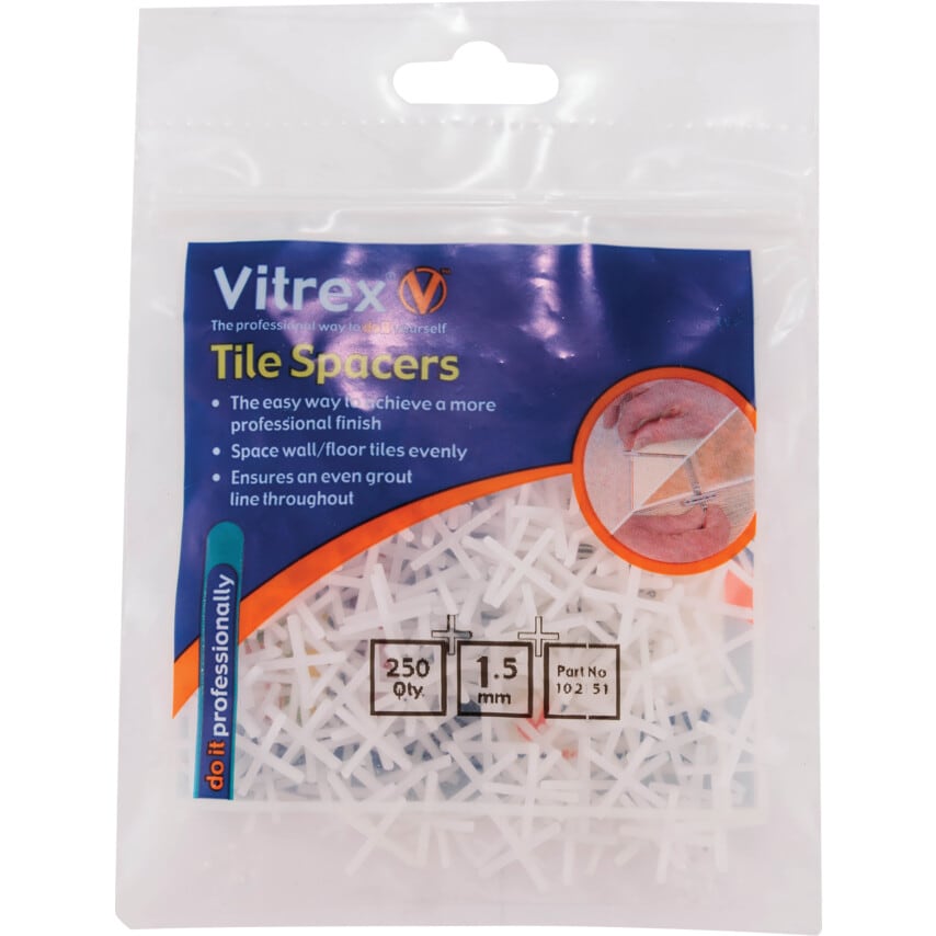 102151 1.50mm Wall Tile Spacers, Pack of 250