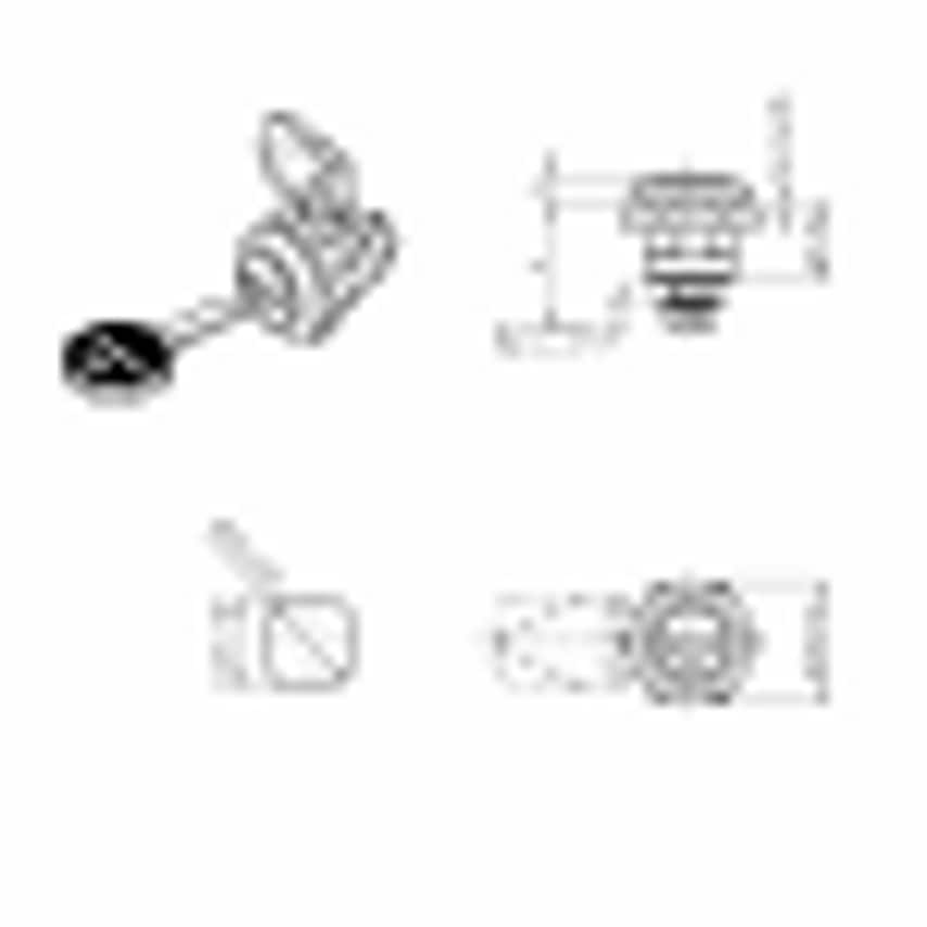 1048-U00016-0000000 Cylindrical Lock 333 28mm Black E/Nut, Pack of 100