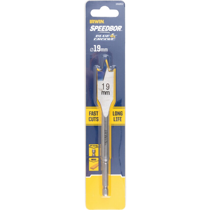 10502812 4 x 19mm Blue Groove Flat Bit