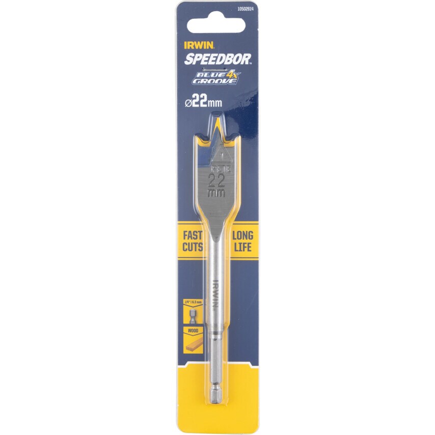 10502814 4 x 22mm Blue Groove Flat Bit
