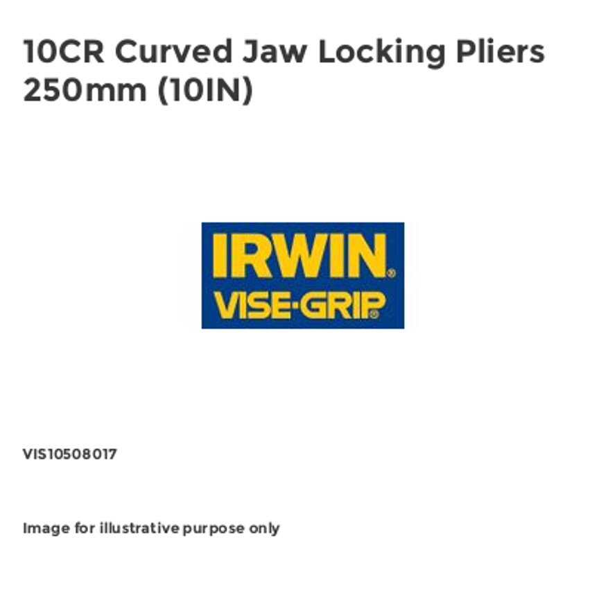 10CR Curved Jaw Locking Pliers 250mm (10IN)