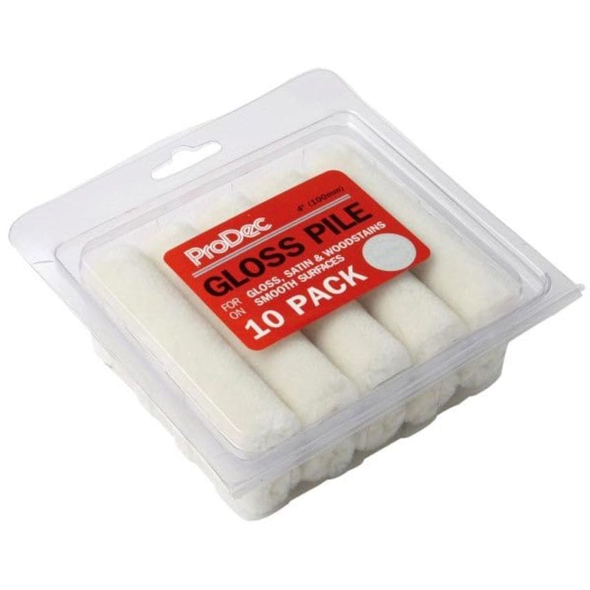 10Pk 4" Gloss Pile Mini Roller Sleeves