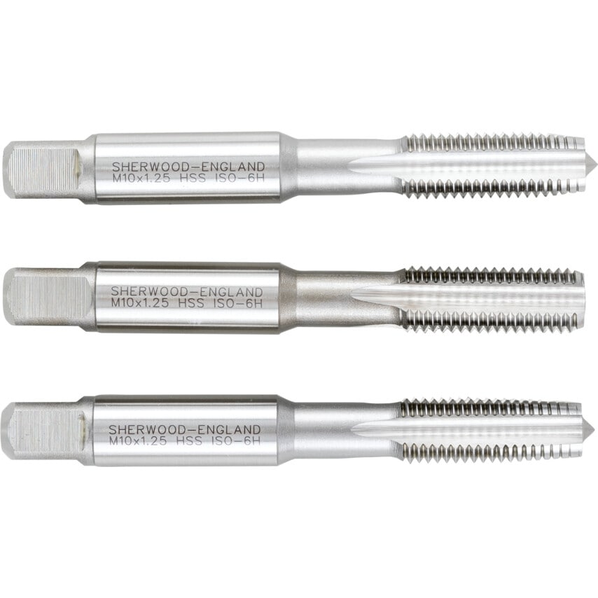 10X1.25MM HSSGT Straight Flute Tap Set